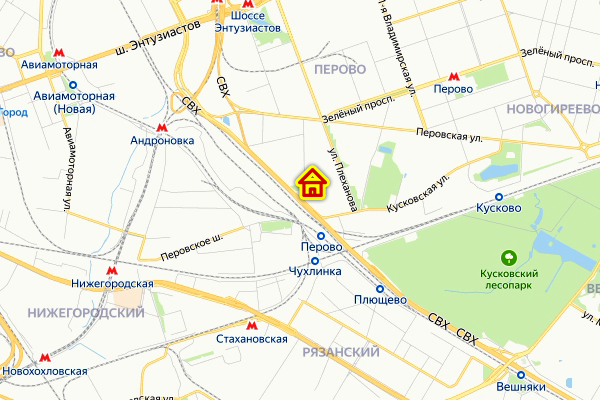 Место дома по реновации на ул. Плющева в Перово