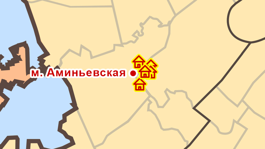 Жилые комплексы рядом со станцией метро «Аминьевская»
