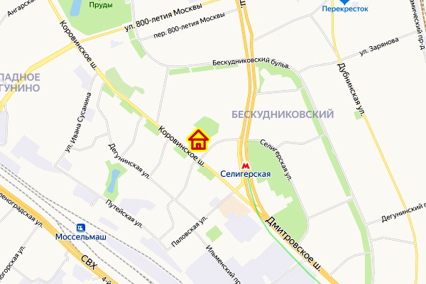 Дом по реновации в Бескудниковском районе на карте