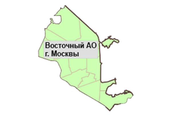 Карта Восточного АО Москвы