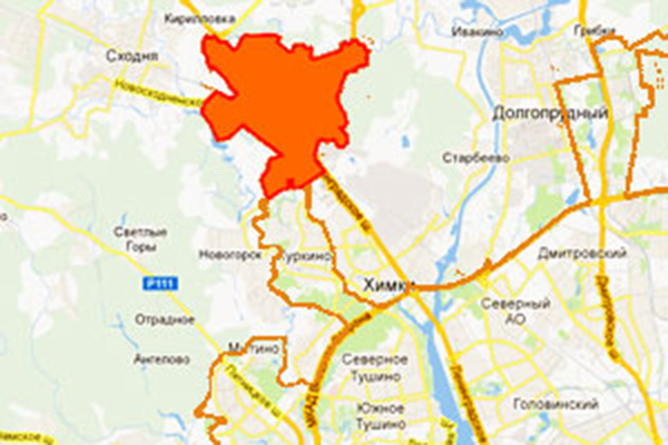 Молжаниновский р-н САО Москвы на карте