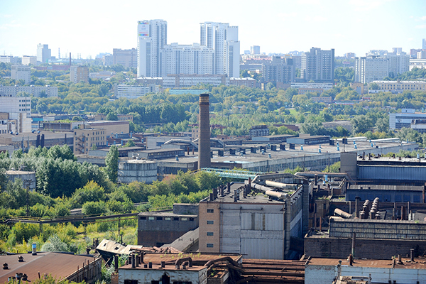 Промышленная зона в Москве