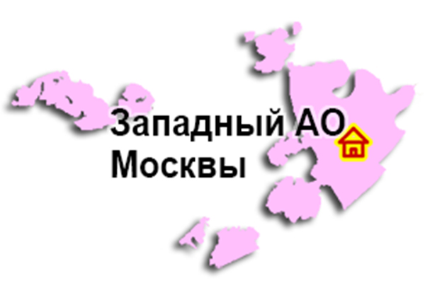 Район стройки на схеме Западного АО Москвы