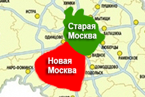 Старая и Новая Москва на карте