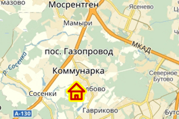 ЖК в Новой Москве на карте Москвы