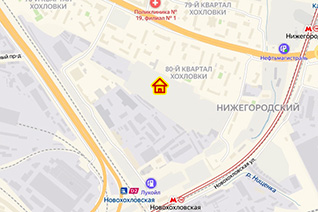 Дом в Нижегородском районе ЮВАО Москвы на карте