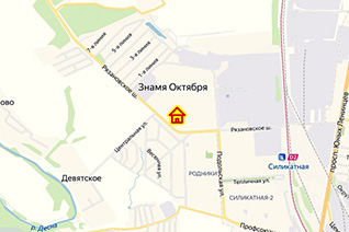 Дом в поселении Рязановское на карте