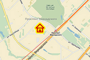 Дом в районе Проспект Вернадского на карте