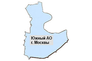 Карта Южного АО Москвы
