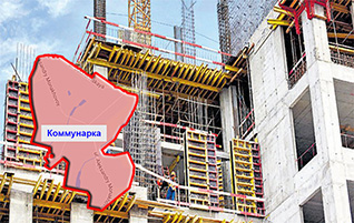 Строительство в поселке Коммунарка Новой Москвы